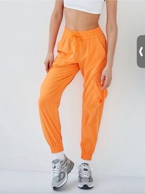 TNA Women’s Orange Cargo Jogger Pants